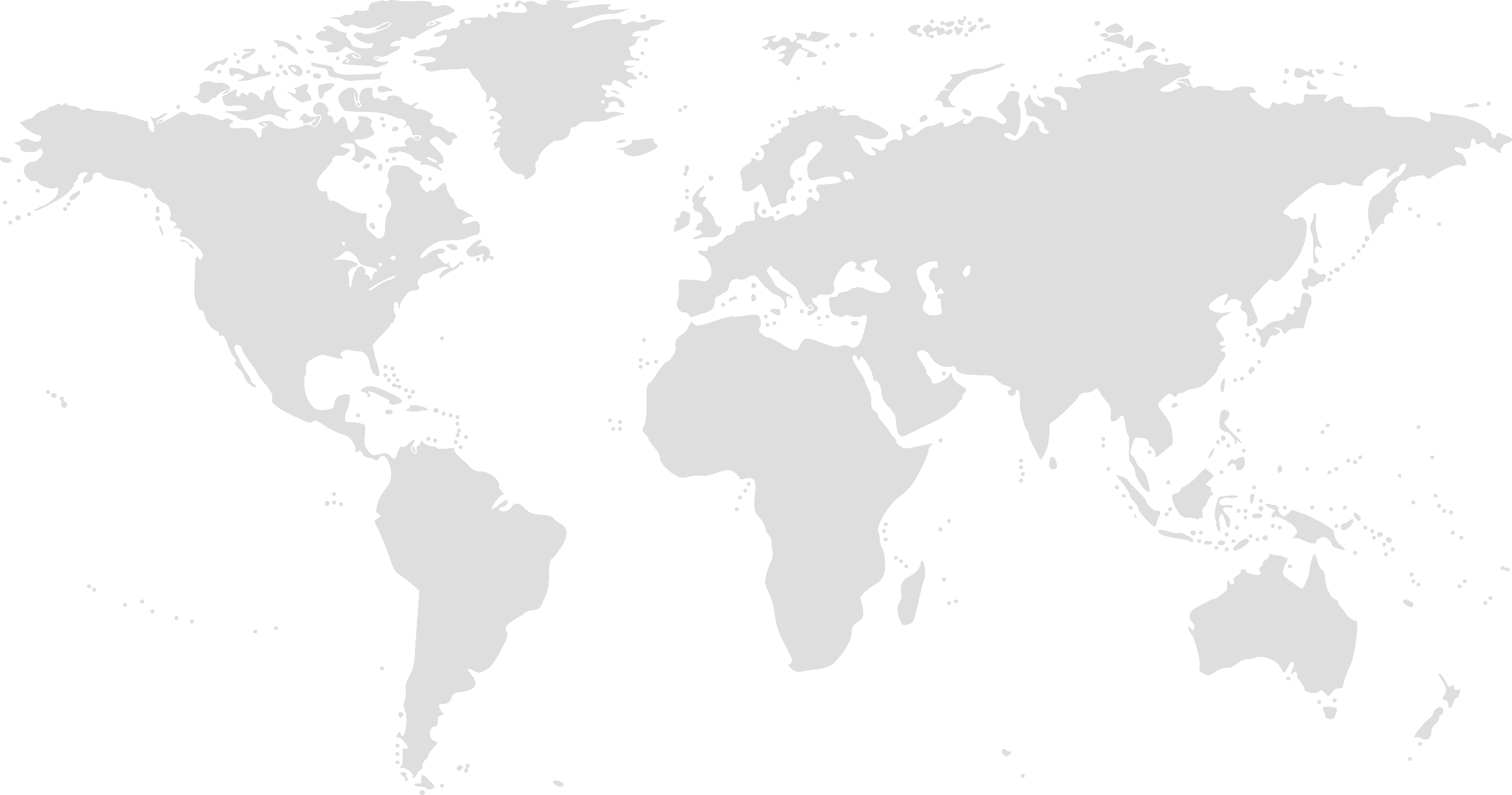 World map showing LUNNA global trade markets
